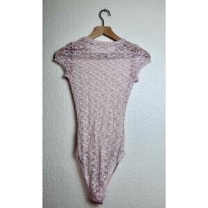 Free People Intimately Lace Bodysuit - Size - S - Soft Pink - NWOT